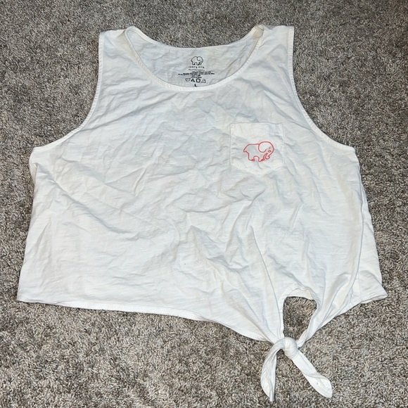 Ivory Ella Graphic Knoted Front Tank Size Large - Picture 2 of 5